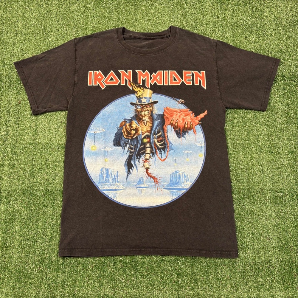 Y2K Iron Maiden T-shirt Maiden England 2013 Tour Graphic Tee Black